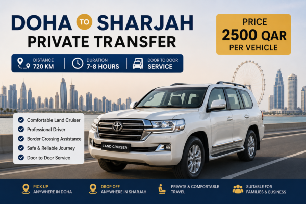 Doha To Sarjah Private Transfer